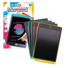 Планшет для малювання Wtoys (16430) кольоровий lcd екран, 10 дюймів, розмір 17х26 см, стилус, в коробці, видається тільки мікс видів