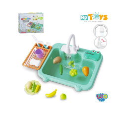Миття посуду Limo Toy (WD 802 A) автоматична подача води, вода ллється з крана, сушіння для посуду, столове приладдя, муляжі овочів та фруктів
