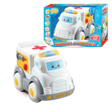Машинка музична WToys Швидка допомога (65747) озвучування українською мовою, світло, мелодії, пісні, інерція