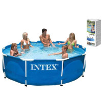 Intex Басейн каркасний 28200 NP  об`єм: 4 485 л (90%), розмір:305х76см, круглий, від 6+ років, в коробці