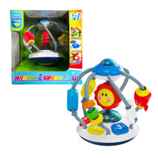 Музичне брязкальце (39924) wtoys, озвуч. українською мовою, казки, пісні, загадки, цифри, підсвічування, рухливі елементи, намистини, в коробці