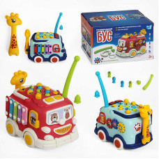 Розвиваючий Бус WToys (28140) українська озвучка, світло, казки, пісні, рухомі шестерні, магнітна рибалка, каталка