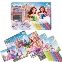 Малюй піском 4FUN Game Club (66583) 6 карток, 6 кольорів піску, щітка