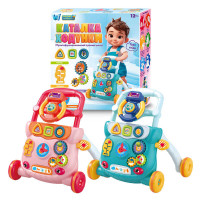 Каталка-ходунки Wtoys (47256), 2 кольори, озвучування українською мовою, шестерні, геометричний сортер, іграшкове кермо, в коробці