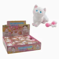 Игра антистресс (C 72370) цена за 16 штук в блоке, "котик", мохнатый, мягкие шарики, в коробке