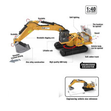 Спецтехніка Авто Експерт (TK-51508) металопластик, 1:40, звук, світло, обертання платформи на 360 °, гусеничний хід, рухомі елементи