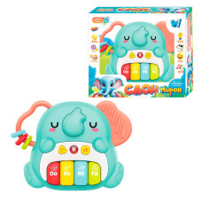 Піаніно Слон Мирон (39049) wtoys, озвучування українською мовою, 8 пісень, 8 скоромовок, 8 казок, цифри, підсвічування, в коробці