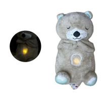 Плюшева іграшка Дихаюча видра (94692 / 17059) wtoys, нічник, підсвічування, дихання, звуки серцебиття, білий шум, колискові мелодії, у пакеті