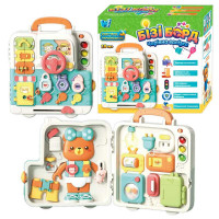 Бізіборд WToys (34918) озвучування українською мовою, 3 казки, 3 пісні, звуки, підсвічування, віршики, пальчикові ігри, замочки