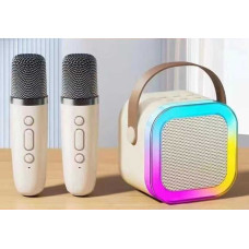 Караоке (С 65427) bluetooth, 2 мікрофони, type-c, tf-картка, зміна голосу, регуляція гучності, в коробці