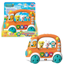 Автобус-каталка WToys (19479) озвучування українською мовою, регулювання гучності, віршики, 6 казок, звуки, підсвічування, мелодії, рухомі еле
