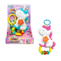 Музична WToys підвіска (38468) 2 кольори, озвучка укр. мовою, 3 пісні, 3 мелодії, підсвічування, прорізувач, кільце-тримач, в коробці