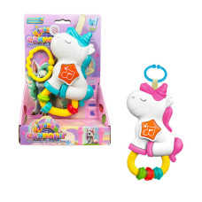 Музична WToys підвіска (38468) 2 кольори, озвучка укр. мовою, 3 пісні, 3 мелодії, підсвічування, прорізувач, кільце-тримач, в коробці