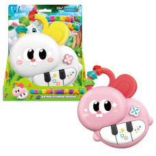 Піаніно WToys (53998) 2 кольори, озвуч. українською мовою, “кролик”, ноти, казки, пісні, цифри, гумові ел, підсвіч, пальчикова гра, в коробці