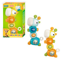 Гра Жираф веселун Wtoys (21622) 2 кольори, озвучування українською мовою, 6 пісень, 6 мелодій, тріскачки, брязкальце, прорізувачі, в коробці