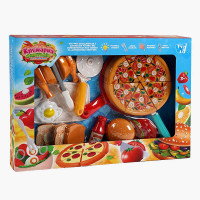 Набір продуктів WToys Кулінарна фантазія (10455) 24 елементи, продукти на липучках, дошка для нарізки, ніж, сендвіч, гамбургер