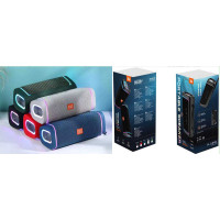 Колонка (С 74905) Bluetooth, type-c, usb та aux роз’єм, aux кабель, слот для tf-картки, вбудований акулятор, підсвічування, в коробці, видається ті