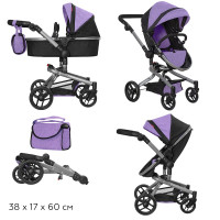 Коляска для ляльки 2в1 Carrello Fortuna 9695 PURPLE