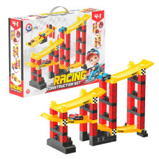 Конструктор (1959) technok toys, 69 великих деталей, 2 машинки, трек, в коробці