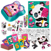 Набір Vladi Toys (vt 8080-13) для творчості Bunny surprise фіолетовий , пазли, 50 карток, наліпки, іграшка на пальчик, блокнот, в коробці