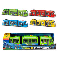 Трамвай (60147) 4 кольори,автоексперт, озвуч. укр. мовою,пісні,віршики,звук транспорту, правила дорожнього руху,підсвіч., 1:16, в коробці, вида