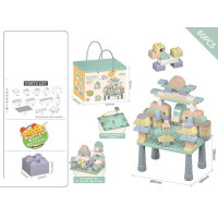 Столик з конструктором (10923 e-01) 80 деталей, розмір: 24х16х13.5 см, великі деталі, в коробці
