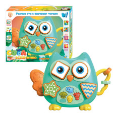 Музична іграшка (60980) wtoys, сова-всезнайко, розмір: 22х4.5х15 см підсвічування, пісні, казки, віршики, сортер, намистини, в коробці