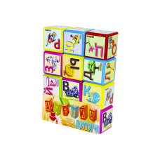 Кубики Абетка 12 шт (18231) велика m toys, українська мова