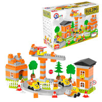 Конструктор Technok Toys (9994) 170 елементів, дорожні знаки, огорожі, траса, дерева, наклейки