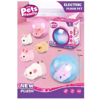 Тваринка Pets Famili (667-95) "хом`як" та "кролик", 1 штука в кулі, в коробці, видається мікс