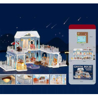 Будиночок-конструктор (FDE 87395) 301 елемент, 68х20х37 см, меблі, підсвічування, на батарейках, в коробці