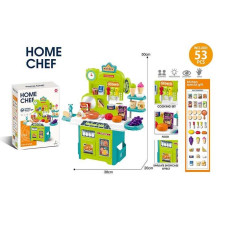 Кухня (922-208) 38х20х50 см, посуд, муляжі продуктів, 53 елементи, в коробці