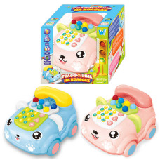 Телефончик на колесах WToys (30708) українське озвучення, колесо вільного руху, пісні, цифри, звуки, казки, світло