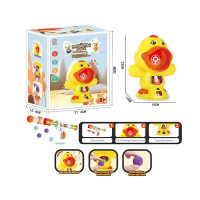 Тир (688-3 B) помповий пістолет, каченя з мішенню, звукові ефекти, підсвічування, 12 м’яких м’ячиків, в коробці