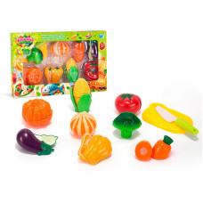 Набір продуктів WToys Кулінарна фантазія (77820) 18 елементів, овочі на липучках, дошка для нарізки, ніж