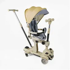 Самокат 5в1 "Skyper" BL-83655 (4) колеса PU125х40мм зі світлом, з капюшоном, поворотне сидіння, з ДОП. КОЛЕСАМИ, захисний бампер, в коробці