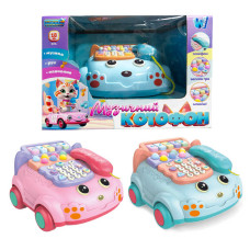Музичний котофон 21607 (24) "WToys",2 кольори,ОЗВУЧ. УКР. МОВОЮ, пісні, казки, світло, ноти, віршики, скоромовки, загадки, гра на швидкість, в коробці