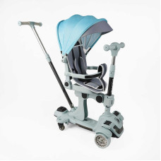 Самокат 5в1 "Skyper" BL-61020 (4) колеса PU125х40мм зі світлом, з капюшоном, поворотне сидіння, з ДОП. КОЛЕСАМИ, захисний бампер, в коробці