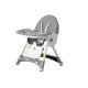 Стільчик для годування Kidoro One (ST-6540) Dark Grey, з екошкіри на колесах