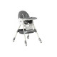 Стільчик для годування Kidoro One (ST-6540) Dark Grey, з екошкіри на колесах
