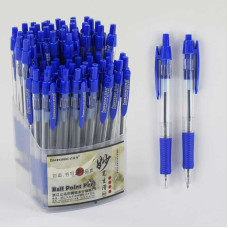 Набір (С 37076) кулькових ручок ціна за 60 штук У блоку, синя паста, діаметр вузла, що пише 0,7мм