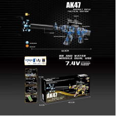 Автомат (1619-2) автоматичний принцип роботи, акумулятор 7.4 v, стріляє орбізами, глушник, захисні окуляри, в коробці