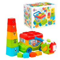 Розвиваюча іграшка Technok Toys Автобус (0389) сортер, куб, пірамідка