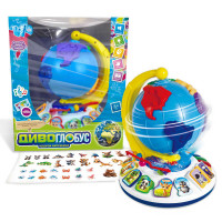 Диво-глобу(С 62609) wtoys, озвучування українською мовою, 7 віршів, 7 пісень, 10 казок, ноти, цифри, сортер, підсвічування, в коробці