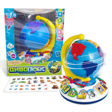 Диво-глобу(С 62609) wtoys, озвучування українською мовою, 7 віршів, 7 пісень, 10 казок, ноти, цифри, сортер, підсвічування, в коробці