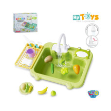 Миття посуду Limo Toy (WD 803 A) автоматична подача води, вода ллється з крана, сушіння для посуду, столове приладдя, муляжі овочів та фруктів