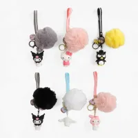 Брелок (C 70834) цена за 12 штук в упаковке, герой, средняя высота - 5 см, металлическая фурнитура, ремешок, меховой шарик, в пакете