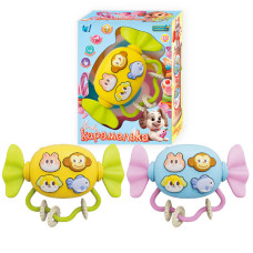 Музичне брязкальце (14929) wtoys, 3 види, озвуч. укр. мовою, казки, пісні, віршики, прорізувачі, намистинки, в коробці, видається мікс