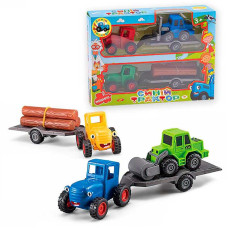 Набір тракторів (145326) 2 трактори, причіп, герої, інерція