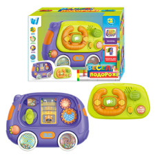 Автобус "Веселі подорожі" 84183 (48) "WToys", ОЗВУЧ УКР М, підсвічування, пісні, віршики, рухомі шестерні, спінер, колеса-брязкальця, в коробці